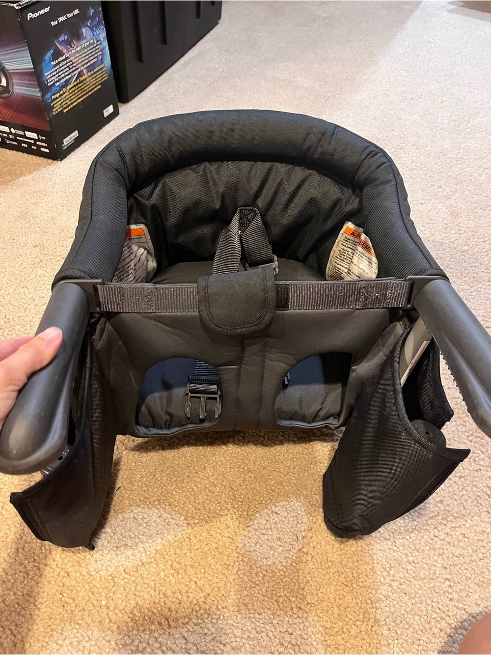Black Infant Hook-On High Chair - Portable Travel Seat